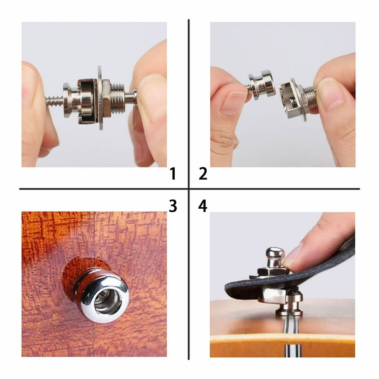 Elegant Choise 4/8/12 PCS Guitar Strap Locks Buttons for Guitar Bass  Straplocks Strap Parts 