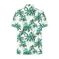 thumbnail image 3 of Hawaiian Shirts for Women Basic Collared Tee Shirt Coconut Palm Hawaii Style Tunic Blouses Button Down Short Sleeve Blouses Summer Beach Shirt Tropical Shirts Loose Flowy Vacation Clothes, 3 of 6