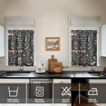 thumbnail image 2 of Vintage Kitchen Food Cooking Chef Tier Cafe Curtains for Bathroom Living RV Rod Pocket Window Drapes 36 Inch 2 Panels Set 28"x36" 2 Panels Window Treatment Tiers, 2 of 4