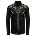 thumbnail image 3 of Tiijoy Boys Cowboy Shirt Western Cowboy Print Button-Down Long Sleeve Shirt, Sizes 4-13, 3 of 3