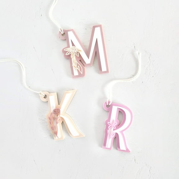 Personalized Floral Monogram Gift Tag