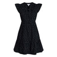 thumbnail image 6 of Time and Tru Women's Cotton Flutter Sleeve Mini Dress, Sizes XS-XXXL, 6 of 6