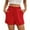 Red, variant on Yubnlvae Women's Summer Shorts - High Waist Casual Elastic Waist Shorts Black L, Women Elastic Summer Womens Casual Shorts Shorts And High Solid Waist Women's Shorts