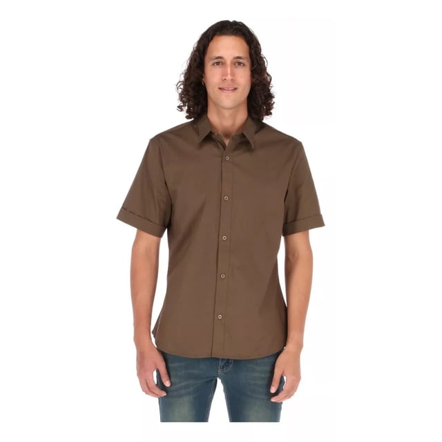Camisa Manga Corta Para Hombre Stretch Slim Fit Moda