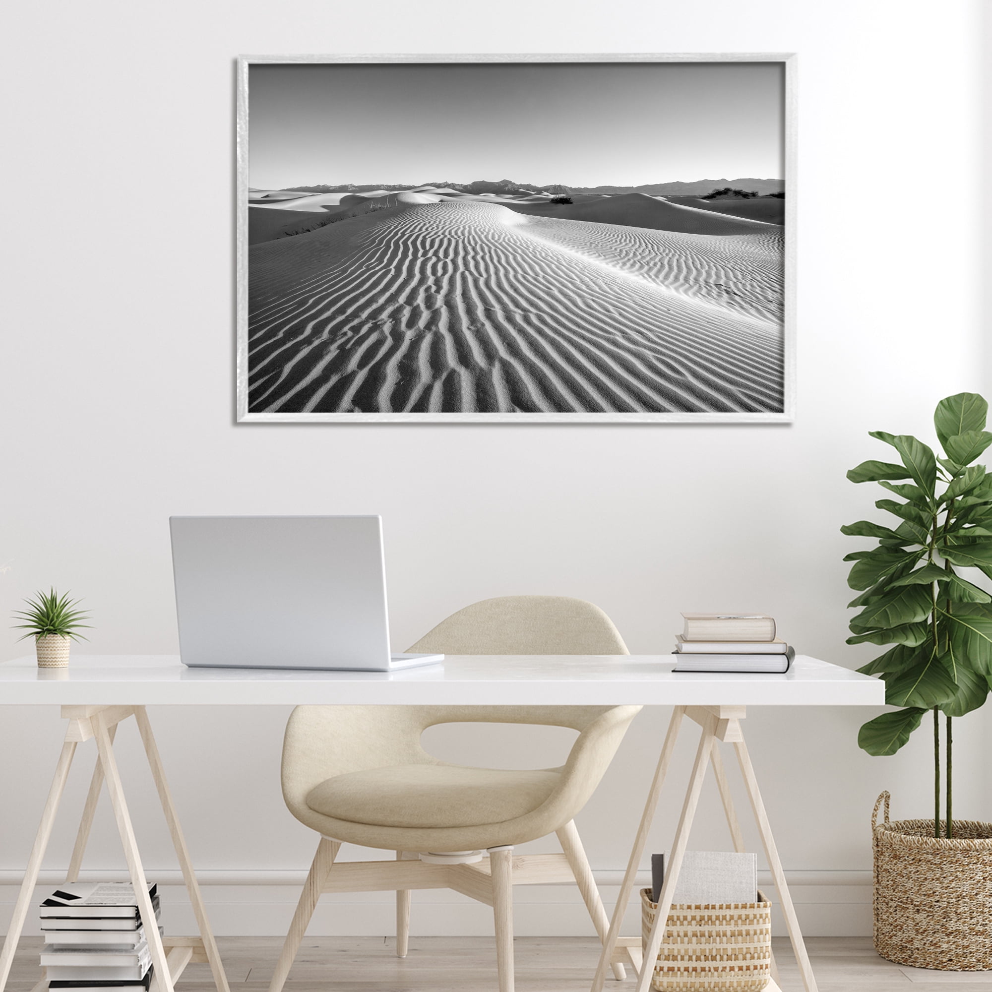 Stupell Industries Sand Waves In The Distance White Framed Giclee Art, design by Jon Evan