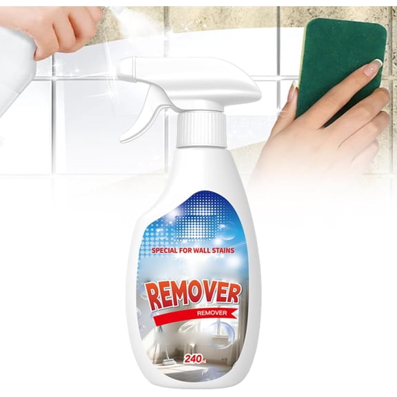 Wall Remover Spray,8.12 fl oz Highly Effective Removal Spray,Multi-Surface Cleaning Solution,Dirt, Dust And Stain Remover,for Wood,Tile,Fabric,Bathrooms,Kitchens,Long-Term Protection
