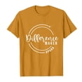 thumbnail image 4 of Tittly T Shirts for Women Spring Tops for Women Women's Difference Maker Para Printed T Shirt Cotton Round Neck Casual Short Sleeves Graphic Tees Tshirts Shirts Yellow M, 4 of 4