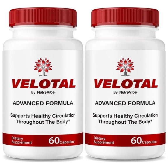 (2 Pack) Velotal Capsules, Original Formula - Naturally Supports Healthy Circulation, Stable Levels and Energizes the Body, Official Review (120 Capsules)