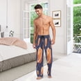 thumbnail image 7 of Planets and Stars Men's Lightweight Pajama Bottoms Stretch Elastic Waist Side Pockets Spring Fall, 7 of 7