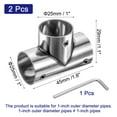 thumbnail image 2 of Uxcell 2Pcs Tee Structural Pipe Connectors 1" Fit Pipe Dia  3 Way for DIY Shelf Garden Support, 2 of 6