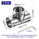 thumbnail image 2 of Conectores de tubería estructurales en forma de T Uxcell 2Pcs 1" para diámetro de tubería 3 vías para estantería de bricolaje y soporte de jardín, 2 of 6