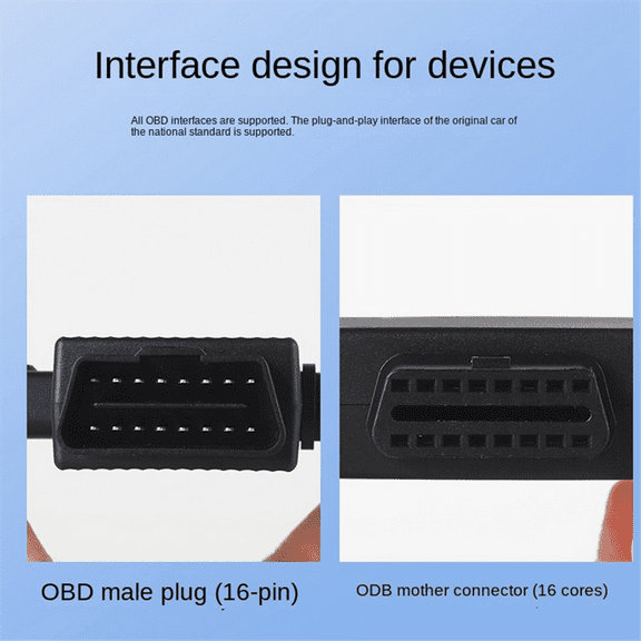 OBD2 One Divided Into Two Adaptor Wire 16 Pin 16 Core OBD Expansion Cable Connector Adapt，0k84