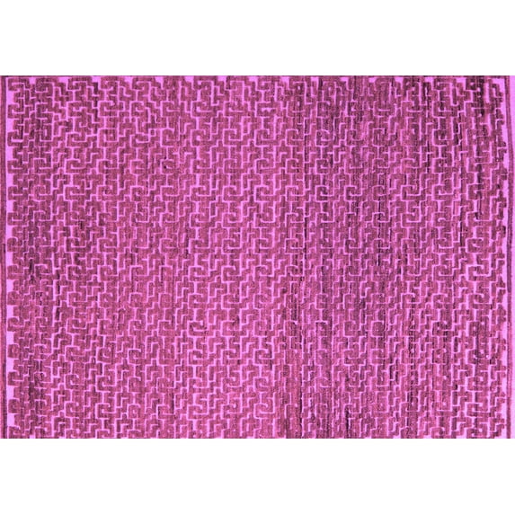Ahgly Company Indoor Rectangle Abstract Purple Modern Area Rugs, 6' x 9'
