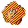 thumbnail image 2 of Carolines Treasures BB7001FC Fireman Girl Foam Coaster Set of 4 3 1/2 x 3 1/2 multicolor, 2 of 3