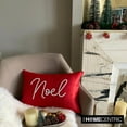 thumbnail image 6 of Holiday Lumbar Pillow Cover, 12" x 18" Red Silk Pillowcase, Modern Letters And Words Christmas Oblong Pillow Cover For Sofa Couch, Hotels, Living Room, Bed Room - Noel, 6 of 9