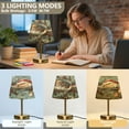 thumbnail image 4 of Wobogo Christmas Cute Cat Table Lamps Three-channel Adjustable Lighted Antique Brass Metal Base Simple Modern Style for Bedroom Nightstands Living Room and Office, 4 of 8