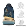 thumbnail image 4 of Wukai Starry Sky Sleep White Bear Full Set Car Seat Covers with Soft Padding Universal Auto Front Seats Protector and Cushion Mat, 4 of 5