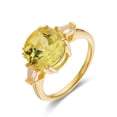 thumbnail image 2 of Lab Grown Canary Yellow Sapphire Solitaire Ring or Women in 18K Yellow Gold Plated Sterling Silver- Yellow Cocktail Rings For Her, 2 of 8