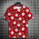 thumbnail image 2 of Camiseta divertida de Navidad para hombre, camiseta de Festival, patrón de Reno de Papá Noel, manga corta, cuello redondo, Tops Unisex, camisetas de verano, nuevo, 2 of 4
