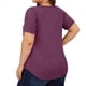 thumbnail image 2 of Tops de Talla Grande para Mujer, Corta, Cuello Cuadrado, Túnica Holgada de Verano para Leggings. Vino Tinto XXL, 2 of 7