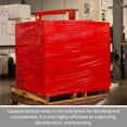 thumbnail image 4 of PSBM Stretch Wrap 15 Inch x 1500 Feet 4 Rolls 63 Gauge Red Opaque Hand Plastic Shrink Film for Pallet Packaging Moving Packing, 4 of 10