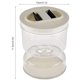thumbnail image 4 of Toystoory Plástico vegetal reloj de arena tarro sellado a prueba de fugas ensalada contenedor de mantenimiento fresco casa jugo separador organizador Cocina y Comedor Toystoory HA062316-00B, 4 of 6