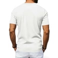 thumbnail image 4 of Men's Short Sleeve Henley T-Shirts Ribbed V Neck Slim Fit Stretchy Casual Summer Fashion Textured Button Down Pullover Tops, 4 of 9