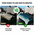 thumbnail image 4 of Golf Cart Seat Covers for 2 Seater,Teal Ocean Microfiber Cart Seat Towel Blanket,Coastal Sea Moire Waves Abstract Ombre Art Absorbent Breathable Non Slip Bench Seats Protector for Golf Course 51"x31", 4 of 9