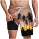thumbnail image 1 of Pantalones Cortos para Hombre Cintura Elástica con Bolsillos, Forro de Impresión de Moda Casual para la Playa, Al Aire Libre Y el Uso Diario, 1 of 6