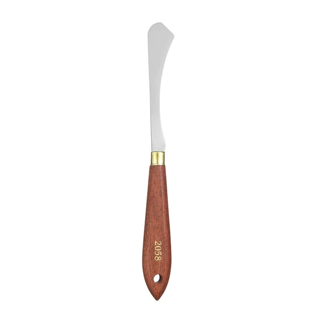Herramienta de Pintura con Cuchillo de Paleta Uxcell 3.74" x 0.79" Hoja de Acero Inoxidable en Forma de Gota 8.27" de Longitud Espátula Cuchillo de Paleta para Óleo Acrílico Lienzo, Rojo/Plata