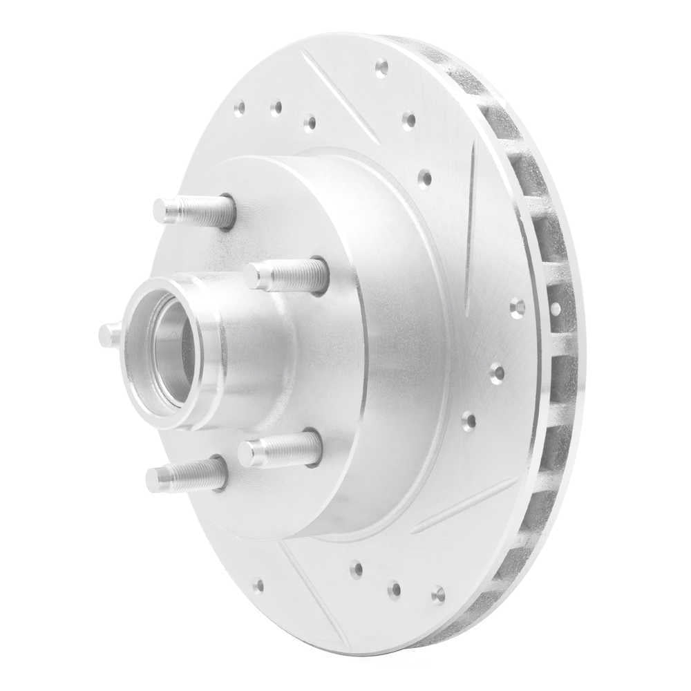 Dynamic Friction Company 631-54138R DFC Brake Rotor - Drilled And Slotted - Silver