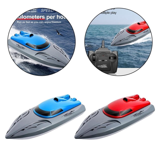 2x RC Racing Boat Sin Escobils Impermeable Electrónico Inteligente Juguetes para Regalo Macarena lancha rc