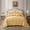 Honey Gold, variant on Blythease Oversized Queen Bedspread Cotton, Reversible Paisley Pattern Design, Lightweight Bedding Cover, 5 Piece Set - Queen, Pure White