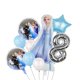 thumbnail image 3 of Decoración para fiesta de cumpleaños de Frozen de Disney, Reina de las Nieves, Anna, Elsa, globo rosa y azul, servilleta de papel, plato, taza, suministros para baby shower para niños, 3 of 5