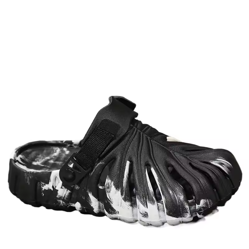 thumbnail image 2 of Monstera zuecos antideslizantes de Punta cerrada, zapatos de suela suave para caminar, sandalias de playa para jardín al aire libre, 2 of 7