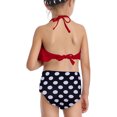 thumbnail image 4 of Parent-child Bikini Set Summer Vest High Waist Shorts Swimsuit Beach Swimwear, 4 of 5