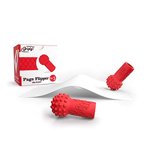 Griply (5 Pieces) Rubber Page Flipper Rubber Fingers Tips Replacement