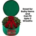 thumbnail image 4 of Multiple Wreath Storage Container Garland Bag 20-24 Inch Soft Wreaths Green, 4 of 7