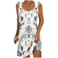 thumbnail image 2 of Xixinqiwan No Boundaries Women Dress,Women's Summer Casual Print Dress Sleeveless Halter V Neck Dresses,2025 Dressy Boho Party Dress, 2 of 5