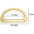 thumbnail image 3 of D asa de madera para bolsa Juego de 4 asas para bolso asa para bolso DIY reemplazo de asa para bolsa de madera oso de fresa Electrónica, 3 of 5