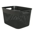 thumbnail image 2 of Life Story 16 Quart Decorative Storage Basket, Large Plastic Home Organizer, Black, 4 Pack, 2 of 4