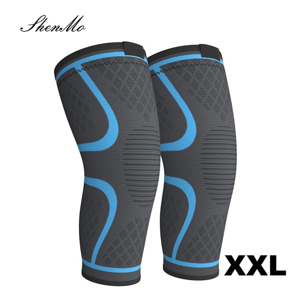 ShenMo Paquete de 2 rodilleras para dolor de rodilla, rodillera para dolor de rodilla, desgarros de menisco, ACL y alivio del dolor de artritis - Rodillera (Lagoon Blue XXL)