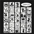 thumbnail image 2 of QualitChoice Halloween Decor Pumpkin Stencils Template for Painting DIY Drawing Painting Template Stickers, 2 of 5