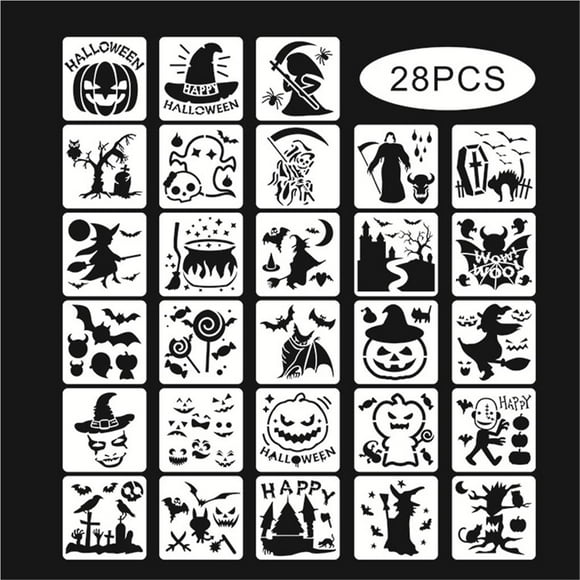 stanreset Halloween Decor Pumpkin Stencils Template for Painting DIY Drawing Painting Template Stickers
