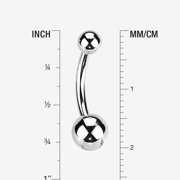 Implant Grade Titanium Internally Threaded Basic Belly Button Ring