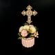 thumbnail image 5 of Glittery Cross Cake Topper Cake Topper Diamante Primera Comunión Vintage Decoración de Pasteles Bandera para Compromiso Boda Bebé , Oro Macarena Banderines cruzados para pasteles, 5 of 8
