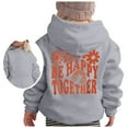 thumbnail image 1 of GDREDA Sweat à Capuche Preppy pour Fille, Manches Longues, Sweat Graphique Doux, Pull Mignon pour Enfants (Gris, 4-5 Ans), 1 of 5