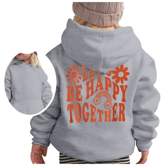 FUZHIQ Girls Pullover Hoodies Graphic V-Neck Long Sleeve Jumper Hoody Tops Casual Loose Cute Hoodie for Teen Girls , Size 4-16