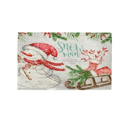 

Naughtyhood Christmas Home Textiles PVC Table Mat Christmas Table Mat Hotel Tableware Mat Printed Table Mat Clearance sale
