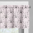 thumbnail image 5 of Ambesonne Eiffel Valance & Curtain, Polka Dots Hearts, 55"x24", Pale Pink Black White, 5 of 6